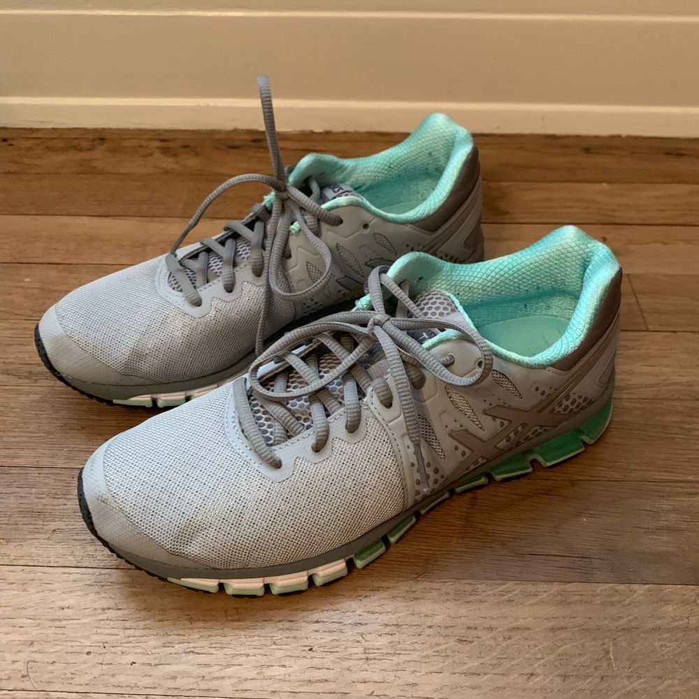 ASICS Mint/grey women’s running shoes